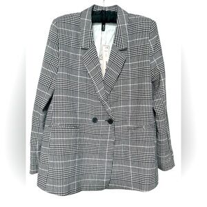 Aqua Bloomingdale’s Exclusive Plaid Blazer NWT‎